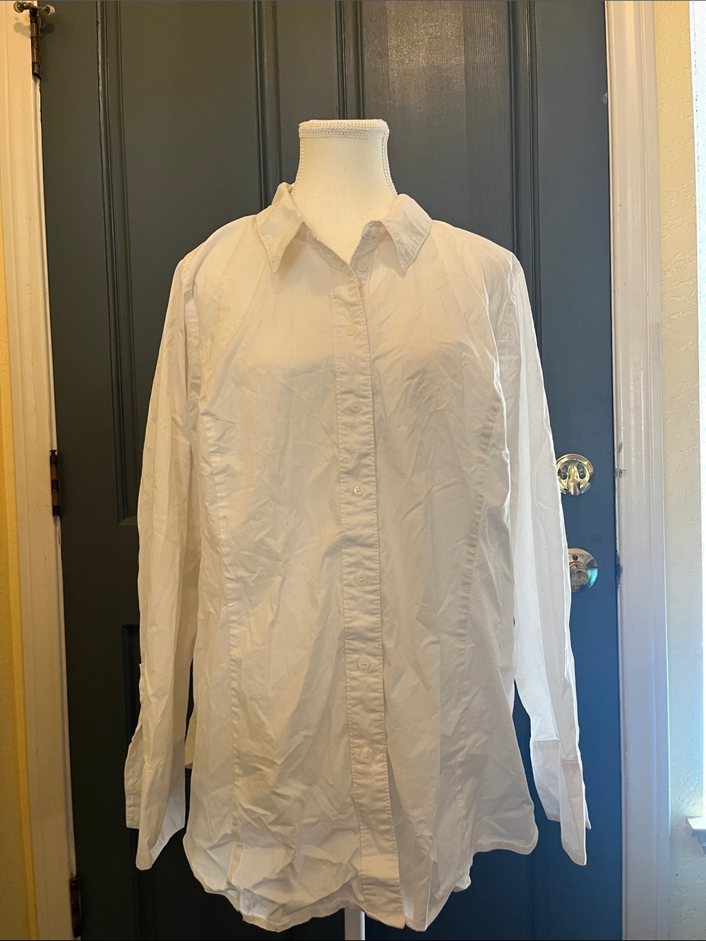 Lane Bryant White Women's Button-Up